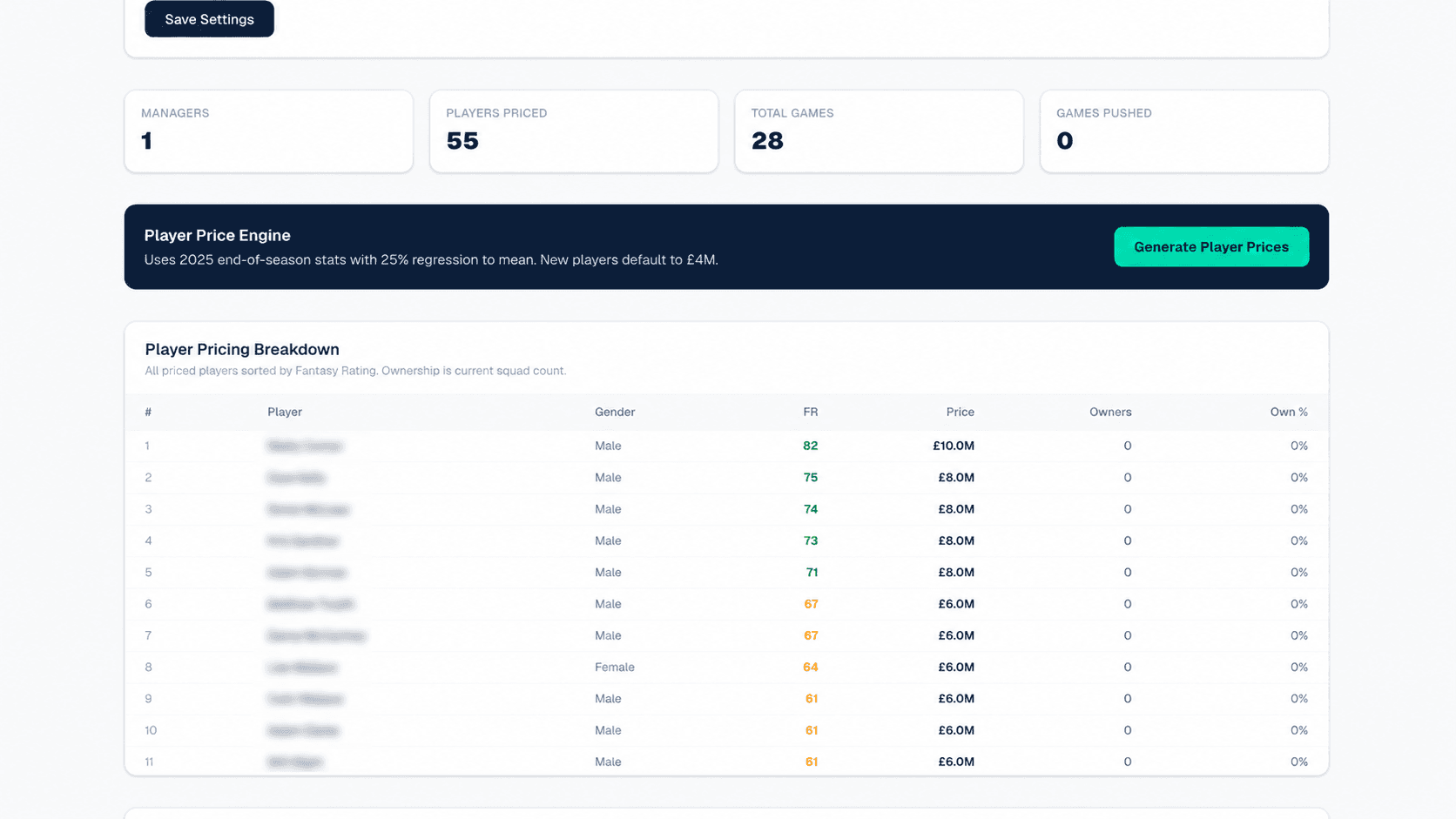 Fantasy League screenshot — 9 of 10