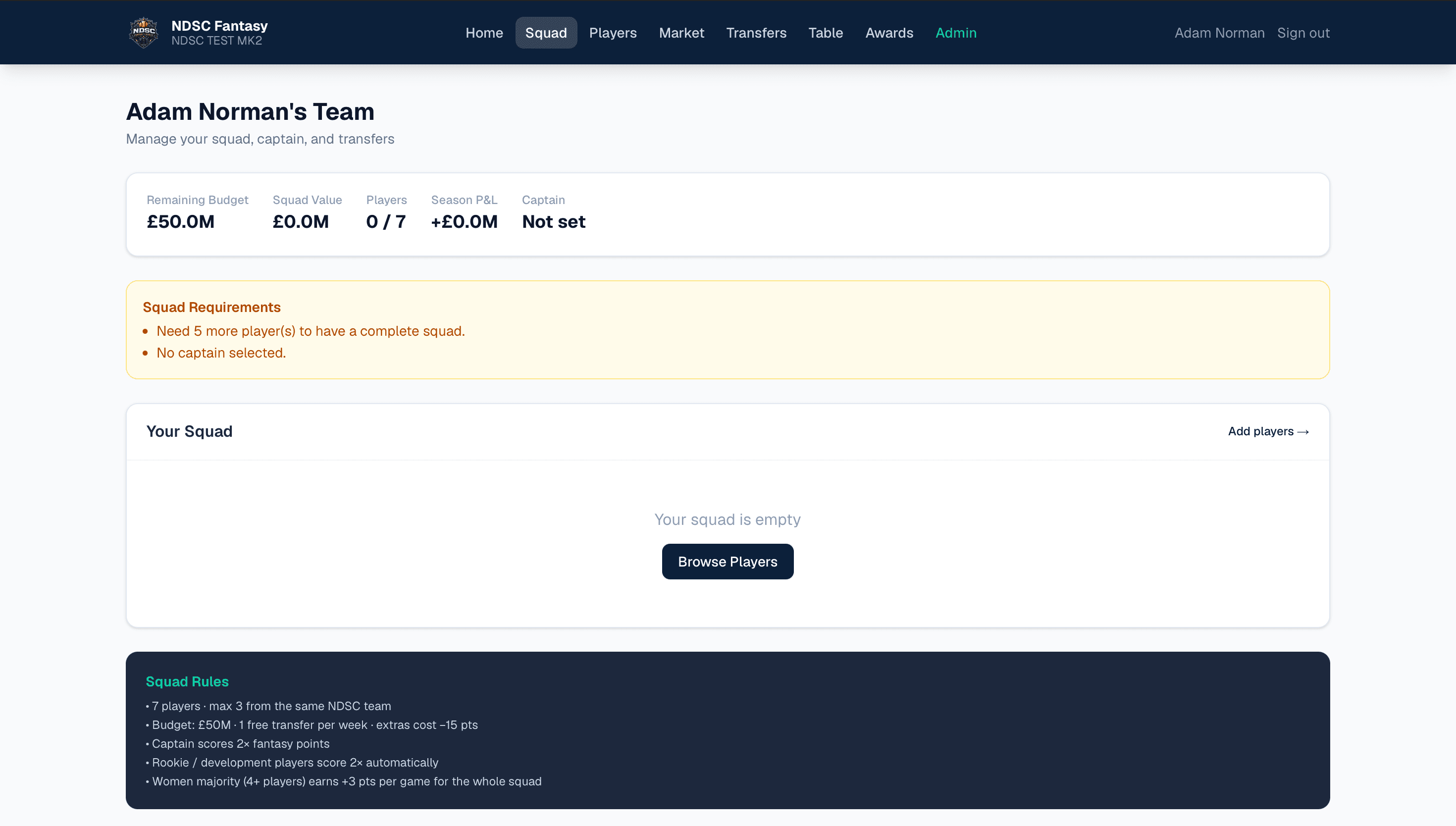 Fantasy League screenshot — 3 of 10