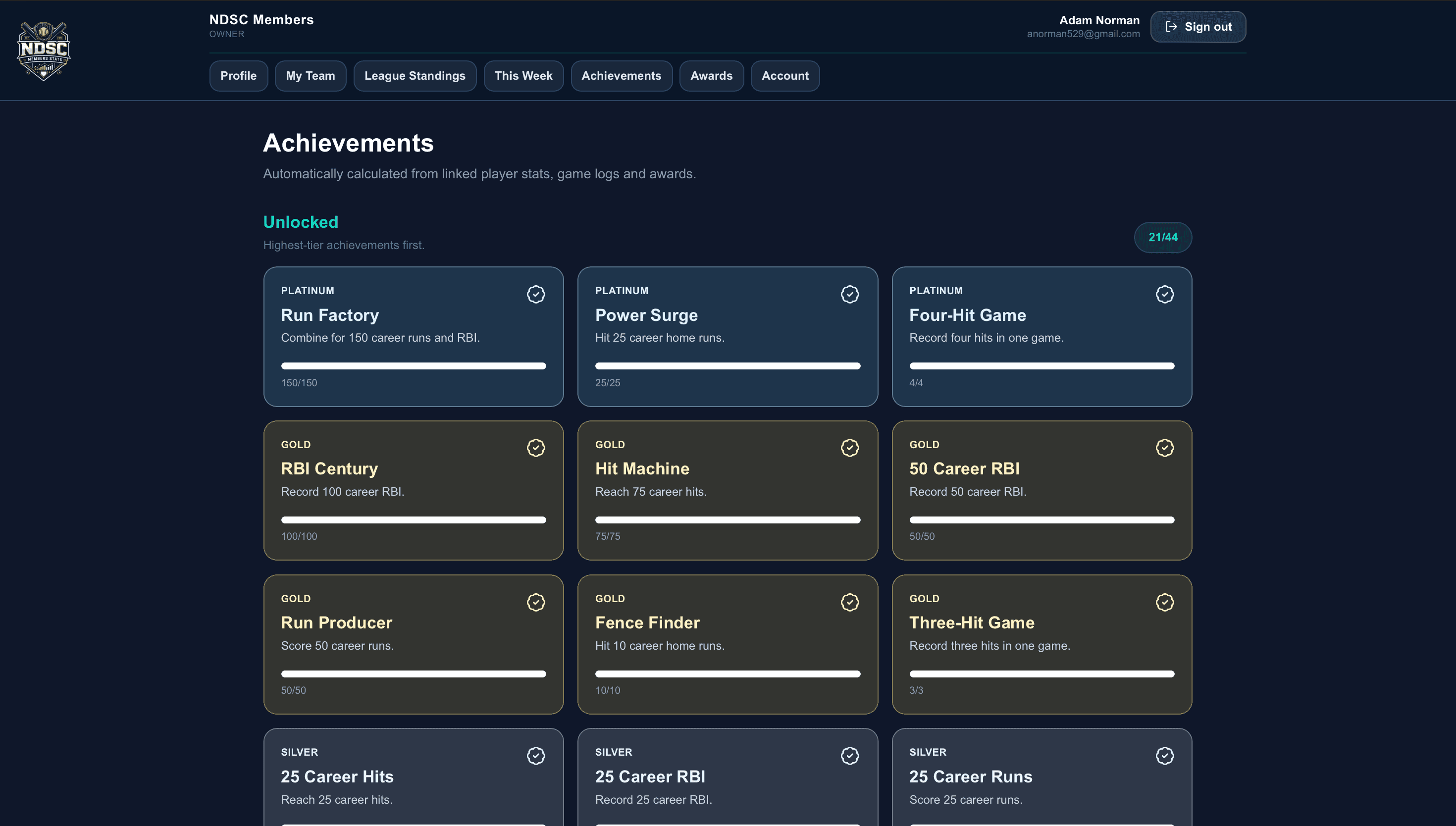 Member Dashboard screenshot — 7 of 8