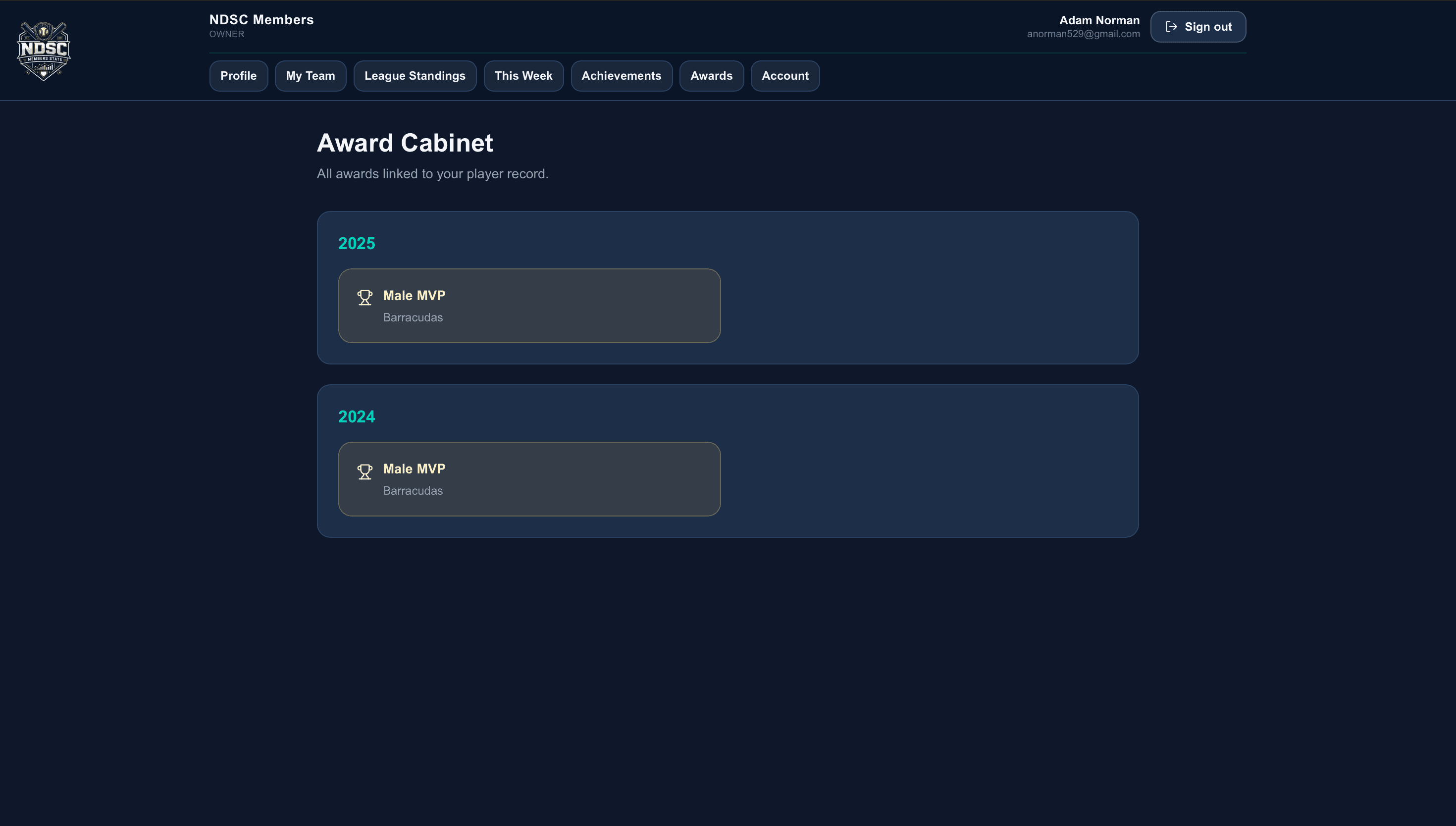 Member Dashboard screenshot — 8 of 8